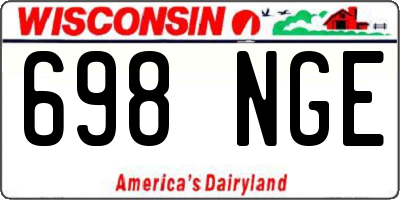 WI license plate 698NGE