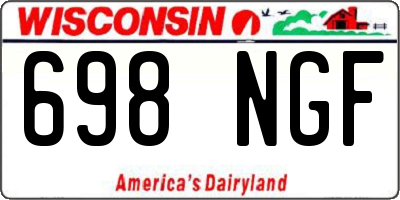 WI license plate 698NGF