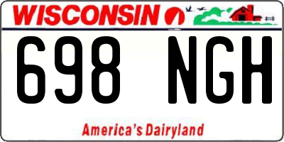 WI license plate 698NGH