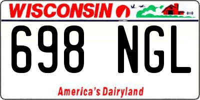 WI license plate 698NGL