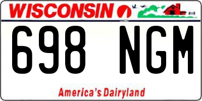 WI license plate 698NGM