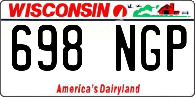 WI license plate 698NGP