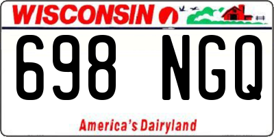 WI license plate 698NGQ
