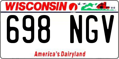 WI license plate 698NGV
