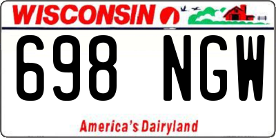 WI license plate 698NGW