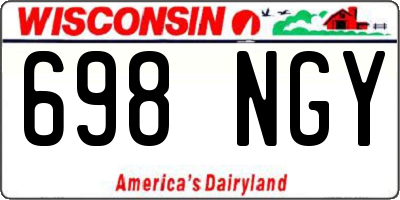 WI license plate 698NGY