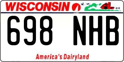 WI license plate 698NHB