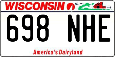 WI license plate 698NHE