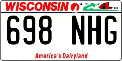 WI license plate 698NHG