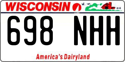 WI license plate 698NHH