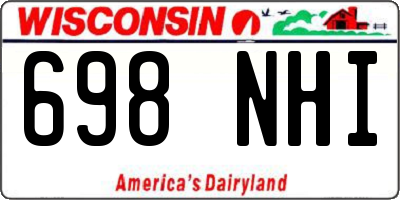 WI license plate 698NHI