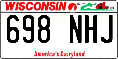 WI license plate 698NHJ