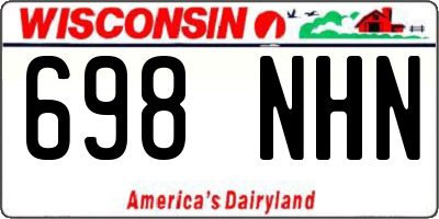 WI license plate 698NHN
