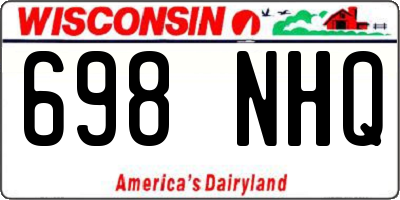 WI license plate 698NHQ