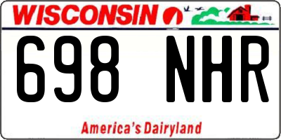 WI license plate 698NHR