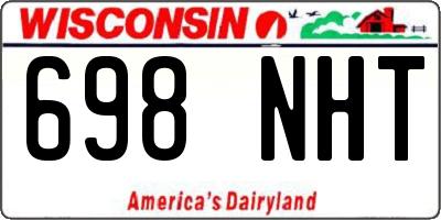 WI license plate 698NHT