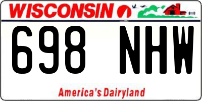 WI license plate 698NHW