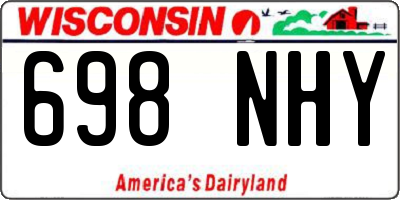 WI license plate 698NHY