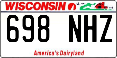 WI license plate 698NHZ