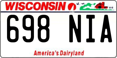 WI license plate 698NIA