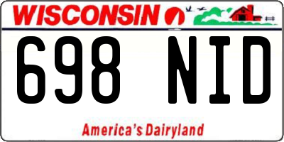 WI license plate 698NID