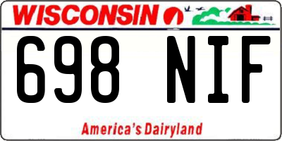 WI license plate 698NIF