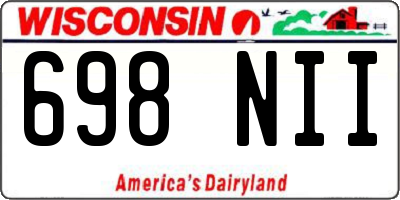 WI license plate 698NII