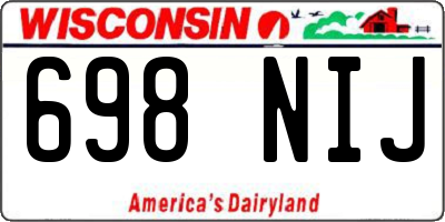 WI license plate 698NIJ