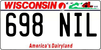 WI license plate 698NIL