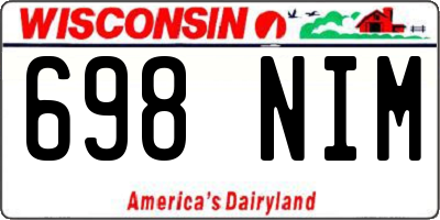WI license plate 698NIM