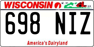 WI license plate 698NIZ