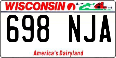 WI license plate 698NJA