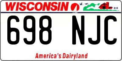 WI license plate 698NJC