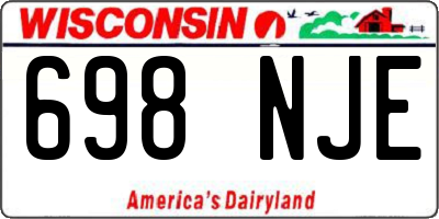 WI license plate 698NJE