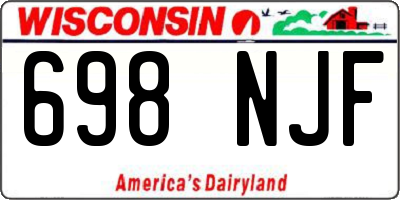 WI license plate 698NJF