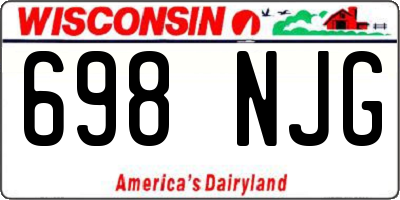 WI license plate 698NJG