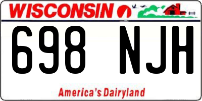 WI license plate 698NJH