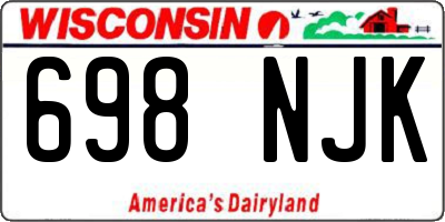 WI license plate 698NJK
