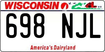 WI license plate 698NJL