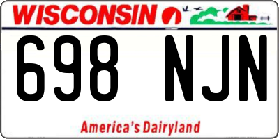 WI license plate 698NJN