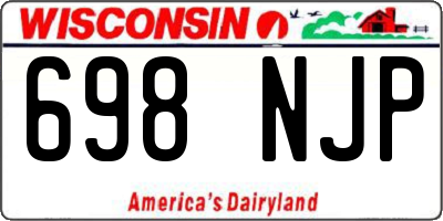 WI license plate 698NJP