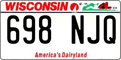 WI license plate 698NJQ