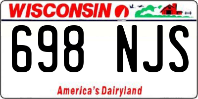 WI license plate 698NJS