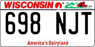 WI license plate 698NJT