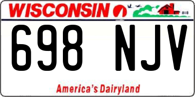 WI license plate 698NJV