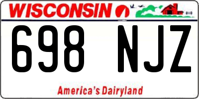 WI license plate 698NJZ
