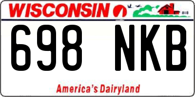 WI license plate 698NKB