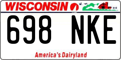 WI license plate 698NKE
