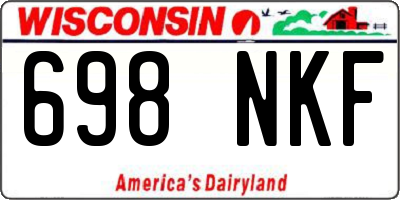 WI license plate 698NKF
