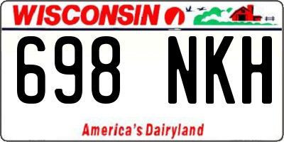 WI license plate 698NKH